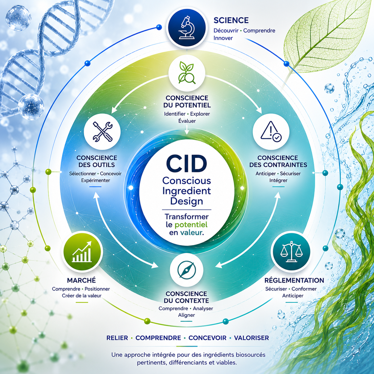 Schéma du Conscious Ingredient Design